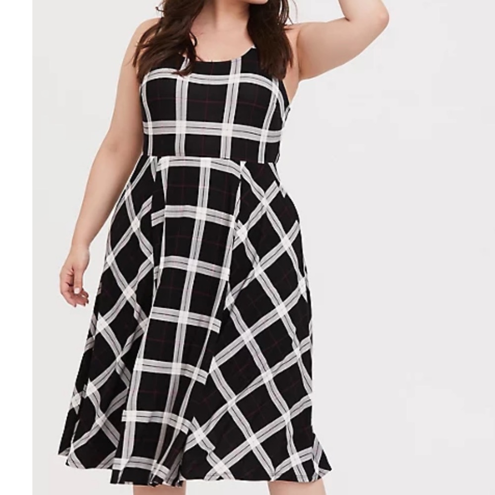 Torrid Premium Pointe Plaid Dress
